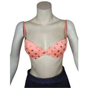 Women Pink Bra with black dots
